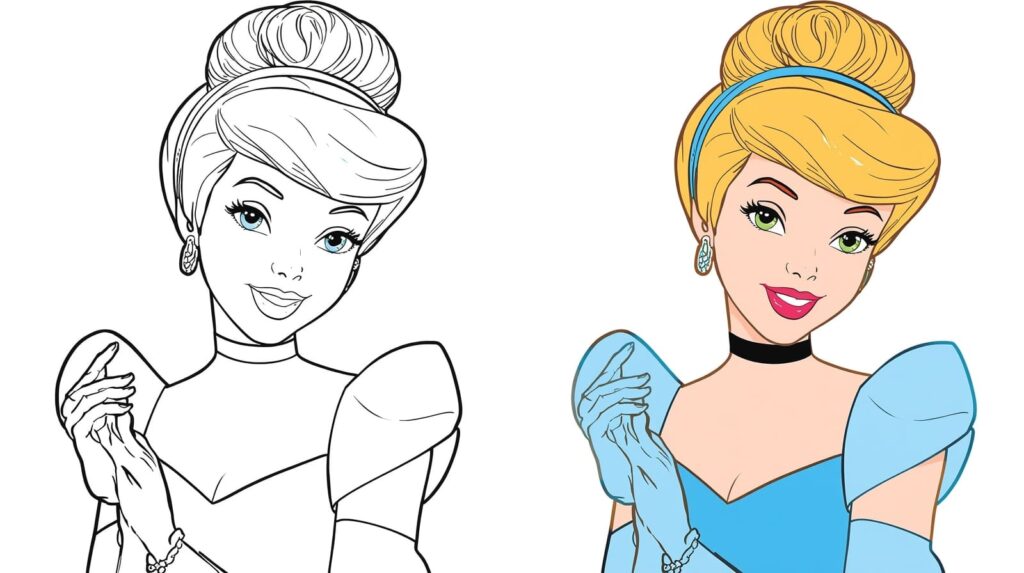 Cinderella coloring pages