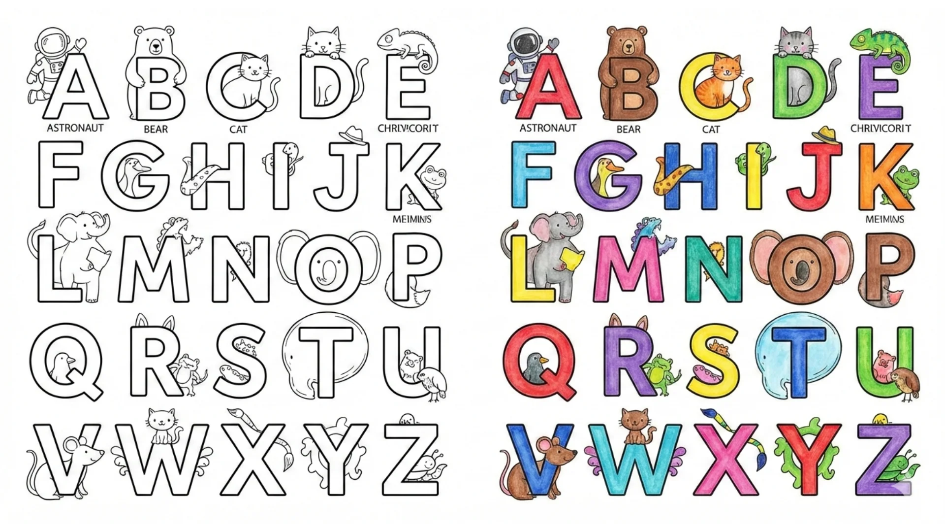 Alphabet Coloring Pages