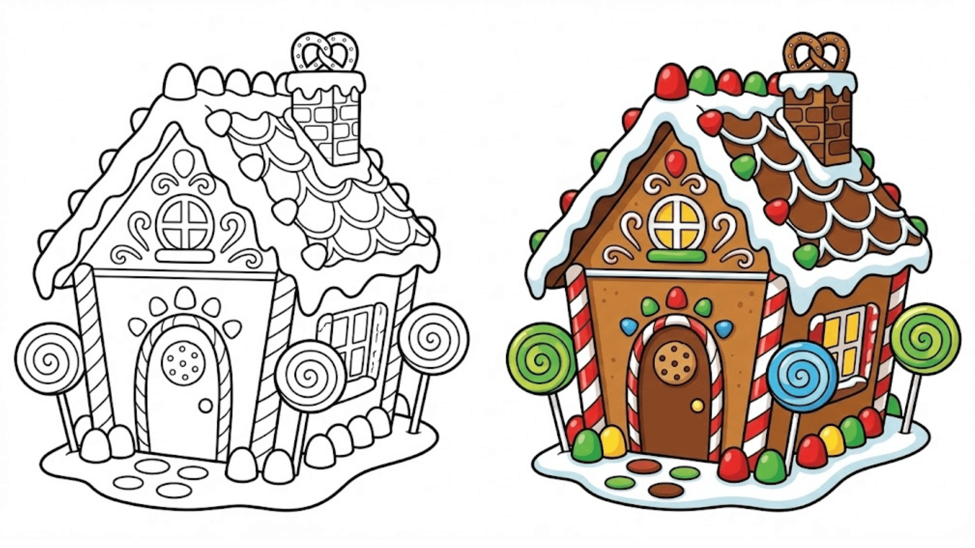 Gingerbread House Coloring Pages